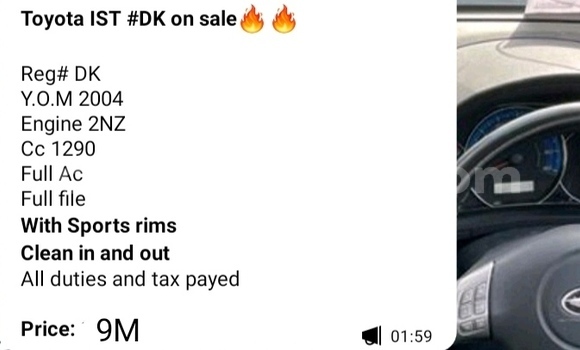 Nunua Ilio tumika Toyota IST Fedha Gari ndani ya Dar es Salaam nchini Dar es Salaam Nunua Ilio tumika Toyota IST Fedha Gari ndani ya Dar es Salaam nchini Dar es Salaam
