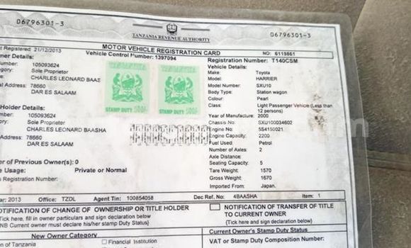 Buy Used Toyota Harrier White Car in Dar es Salaam in Dar es Salaam Buy Used Toyota Harrier White Car in Dar es Salaam in Dar es Salaam