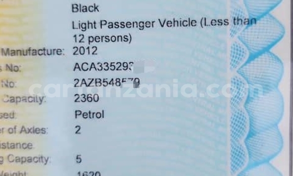 Buy Used Toyota Vanguard Black Car in Dar es Salaam in Dar es Salaam Buy Used Toyota Vanguard Black Car in Dar es Salaam in Dar es Salaam