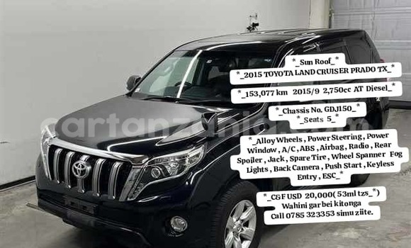 Buy New Toyota Prado Black Car in Dar es Salaam in Dar es Salaam