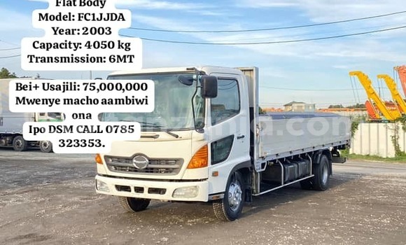 Buy New Hino Ranger White Truck in Dar es Salaam in Dar es Salaam