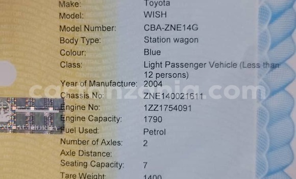 Nunua Ilio tumika Toyota Wish Bluu Gari ndani ya Dar es Salaam nchini Dar es Salaam Nunua Ilio tumika Toyota Wish Bluu Gari ndani ya Dar es Salaam nchini Dar es Salaam