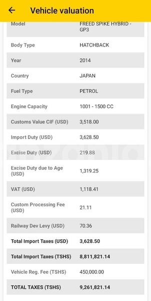 Big with watermark honda freed dar es salaam dar es salaam 26379