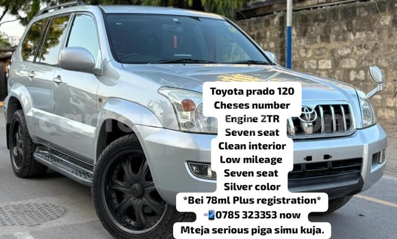 Buy New Toyota Land Cruiser Prado Silver Car in Dar es Salaam in Dar es Salaam