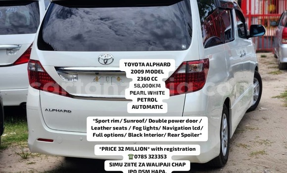 Nunua Mpya Toyota Alphard Nyeupe Gari ndani ya Dar es Salaam nchini Dar es Salaam