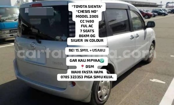 Buy New Toyota Sienta Silver Car in Dar es Salaam in Dar es Salaam