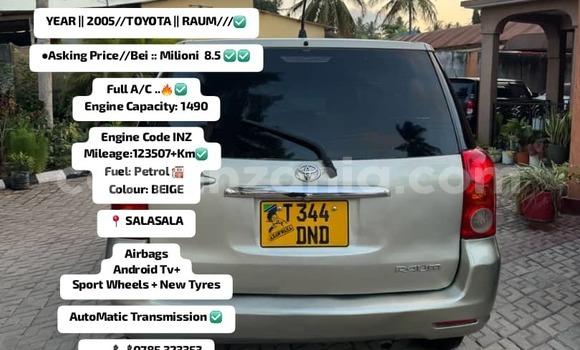 Buy Used Toyota Raum Silver Car in Dar es Salaam in Dar es Salaam