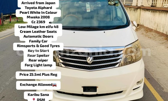 Buy New Toyota Alphard White Car in Dar es Salaam in Dar es Salaam