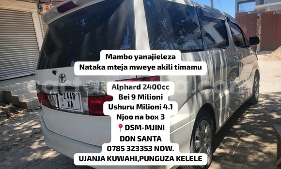 Buy Used Toyota Alphard White Car in Dar es Salaam in Dar es Salaam