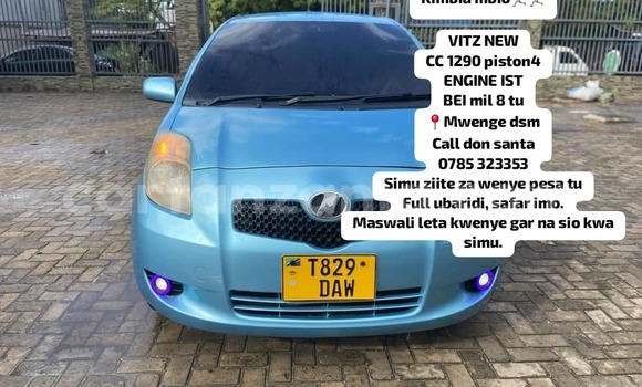 Buy Used Toyota Vitz Blue Car in Dar es Salaam in Dar es Salaam