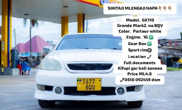 Buy Used Toyota Mark II White Car in Dar es Salaam in Dar es Salaam