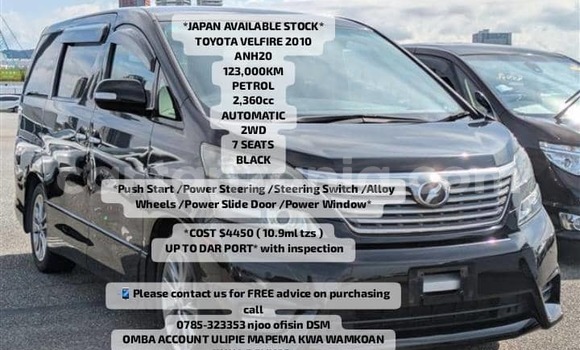 Buy Import Toyota Vellfire Black Car in Dar es Salaam in Dar es Salaam