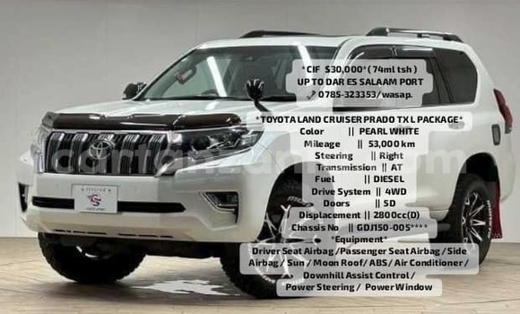 Nunua Ilio tumika Toyota Land Cruiser Prado Nyeupe Gari ndani ya Dar es Salaam nchini Dar es Salaam
