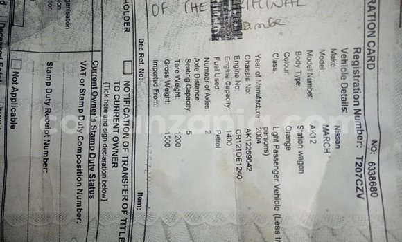 Buy Used Nissan March Other Car in Dar es Salaam in Dar es Salaam Buy Used Nissan March Other Car in Dar es Salaam in Dar es Salaam