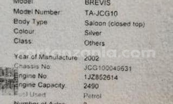 Buy Used Toyota Brevis Silver Car in Dar es Salaam in Dar es Salaam Buy Used Toyota Brevis Silver Car in Dar es Salaam in Dar es Salaam