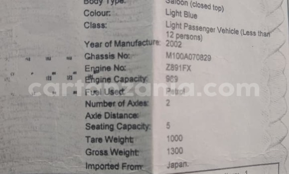 Buy Used Toyota Duet Blue Car in Dar es Salaam in Dar es Salaam Buy Used Toyota Duet Blue Car in Dar es Salaam in Dar es Salaam