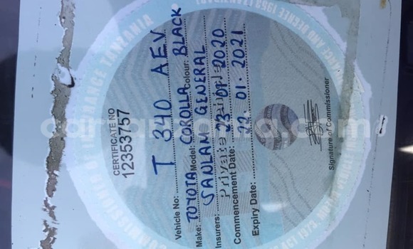 Nunua Ilio tumika Toyota Corolla Nyeusi Gari ndani ya Dar es Salaam nchini Dar es Salaam Nunua Ilio tumika Toyota Corolla Nyeusi Gari ndani ya Dar es Salaam nchini Dar es Salaam